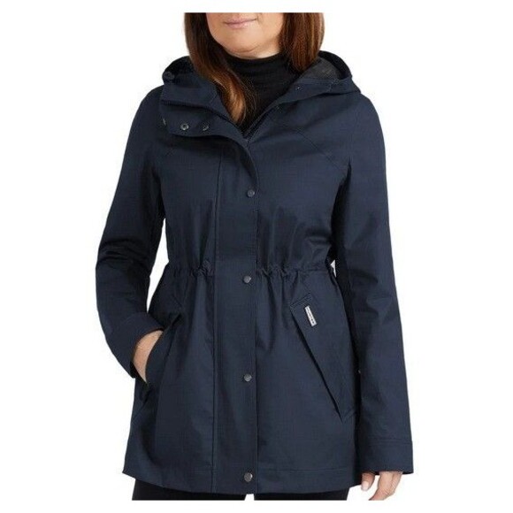 Hunter Jackets & Blazers - Hunter Ladies Rain Water Resistant Cotton Smock Jacket Navy Blue NWT